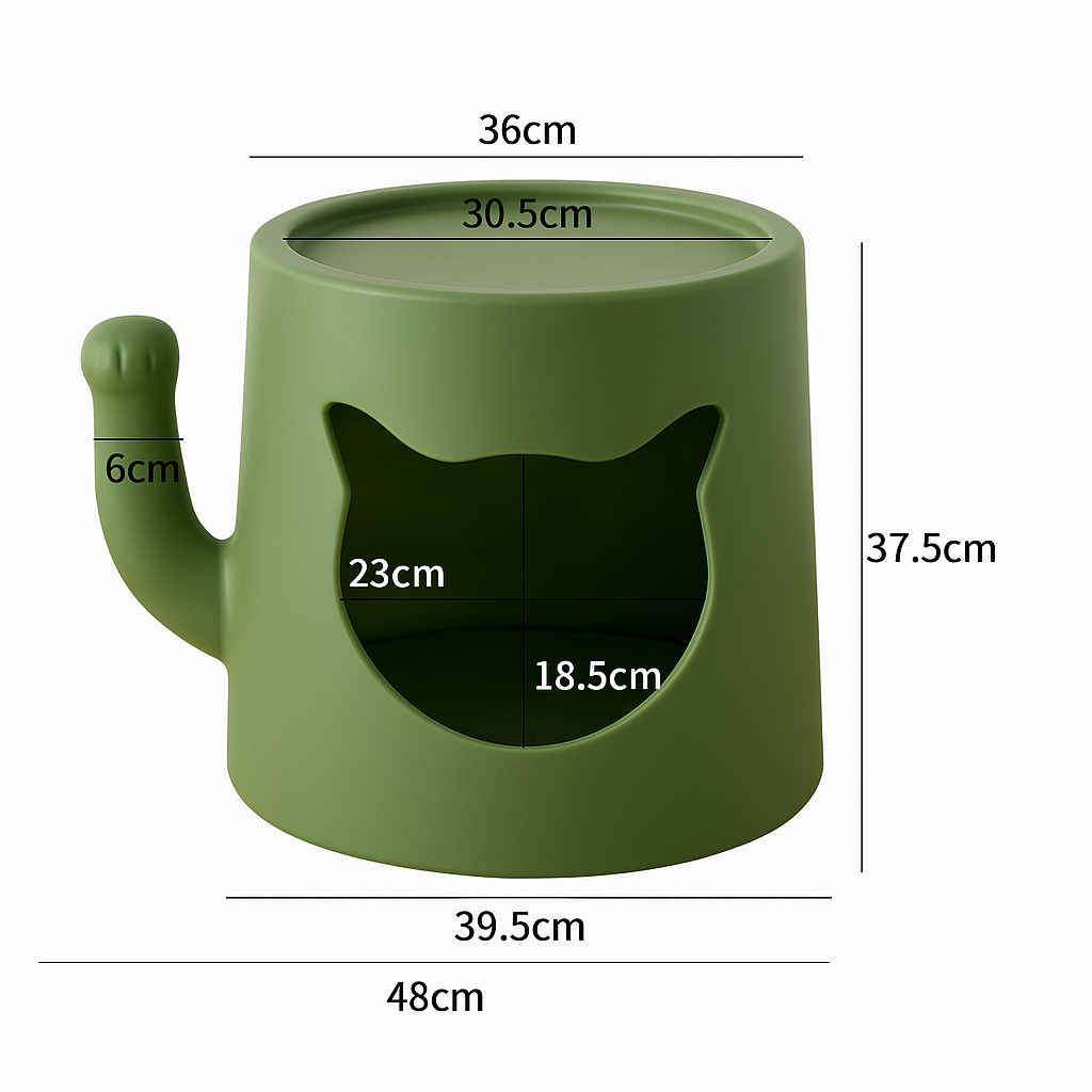 Cat-Shaped Bedside Table