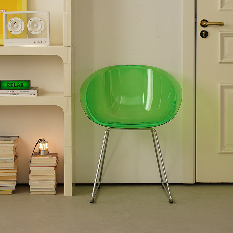 Modern Green Transparent Crystal Dining Chair
