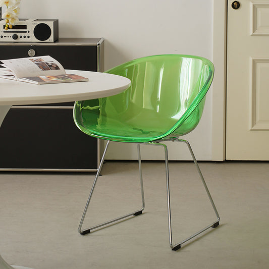 Modern Green Transparent Crystal Dining Chair
