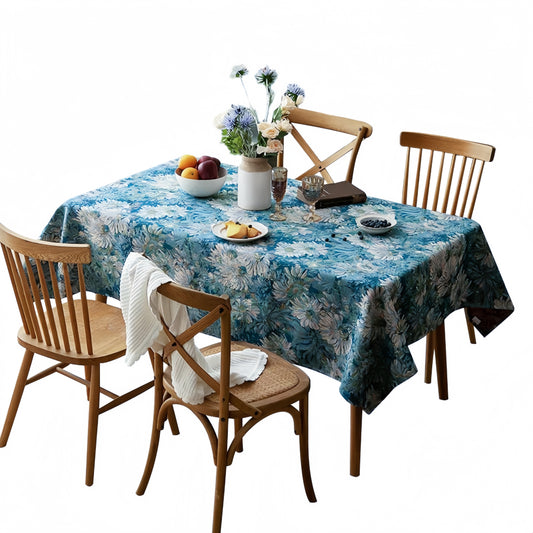 Vintage Floral Jacquard Tablecloth