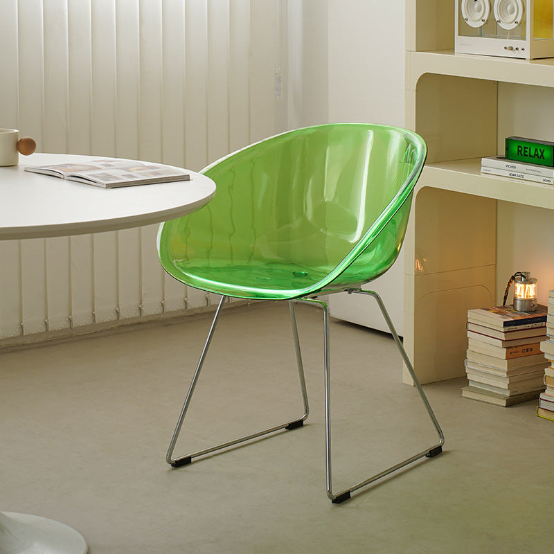 Modern Green Transparent Crystal Dining Chair