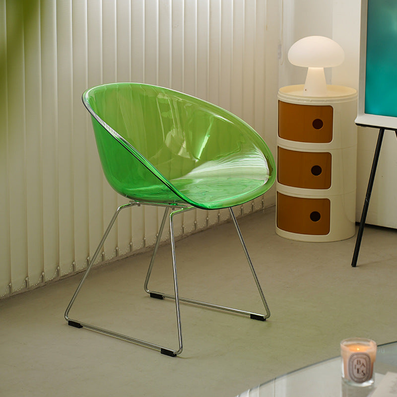 Modern Green Transparent Crystal Dining Chair