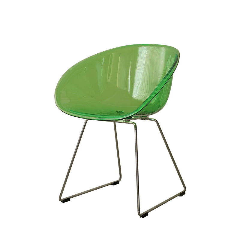 Modern Green Transparent Crystal Dining Chair