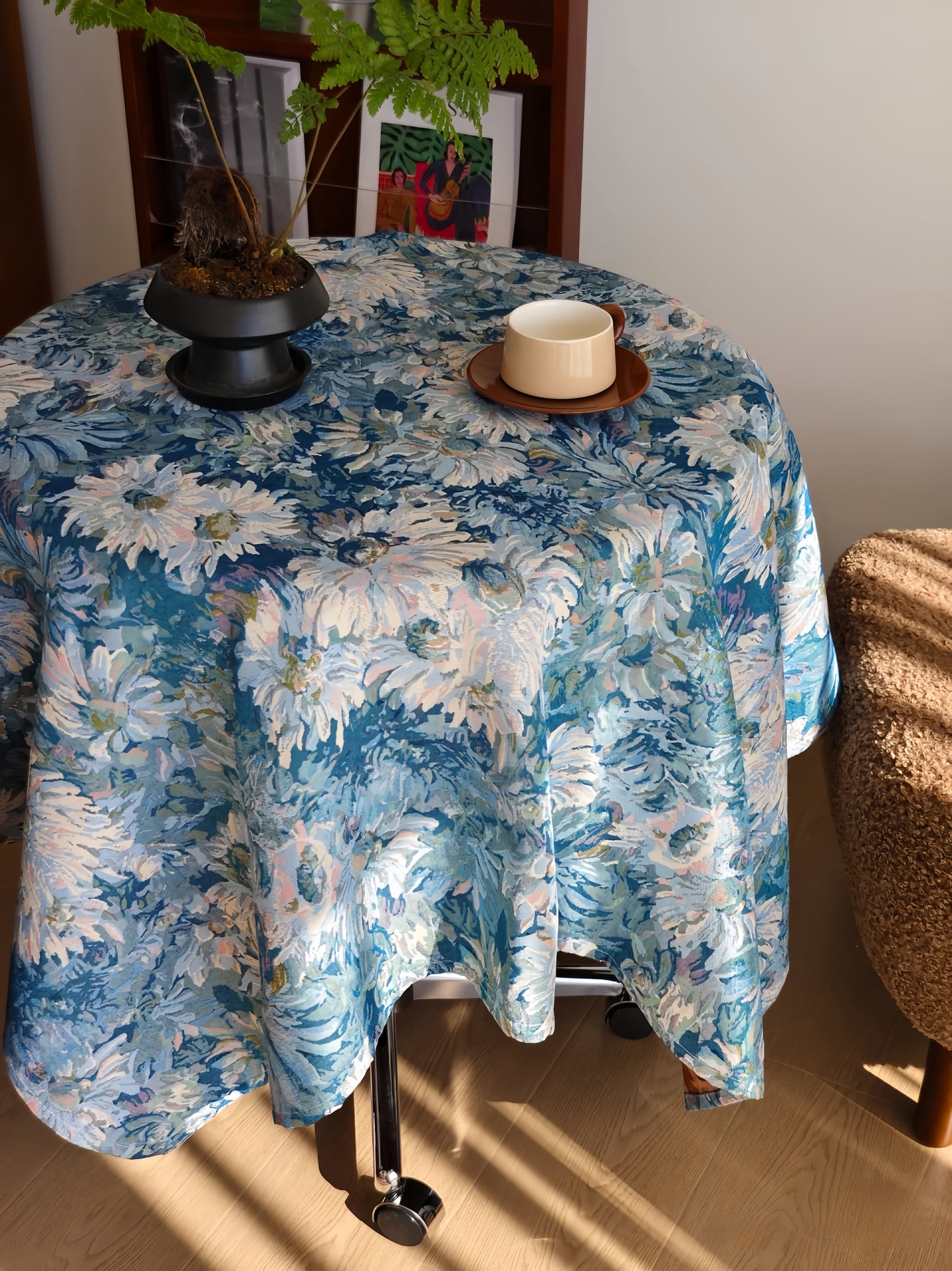 Vintage Floral Jacquard Tablecloth